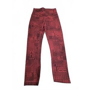 Lululemon Women's Red Printed Leggings Size 4